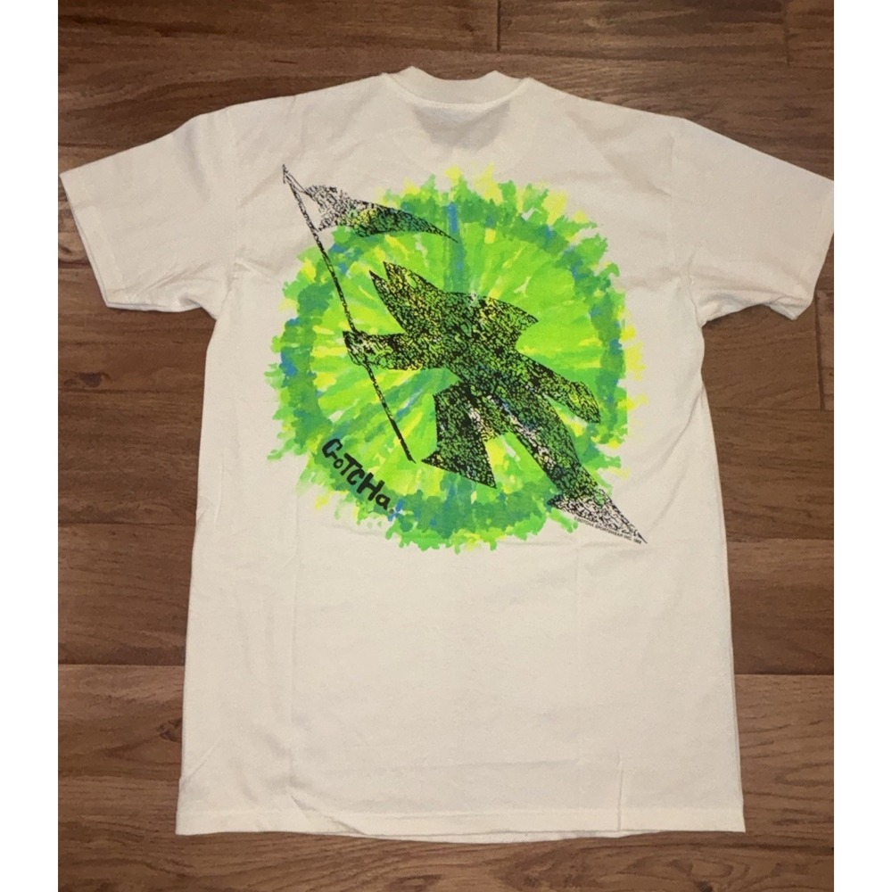 NWOT VTG Neon Gotcha TShirt Team Logo Surf Graphic Single Stitch USA Men's L